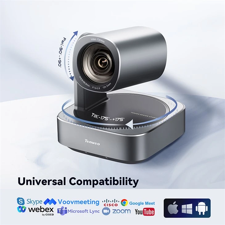 12X ZOOM 4K PTZ Camera Using for Conferencing and Live Streaming