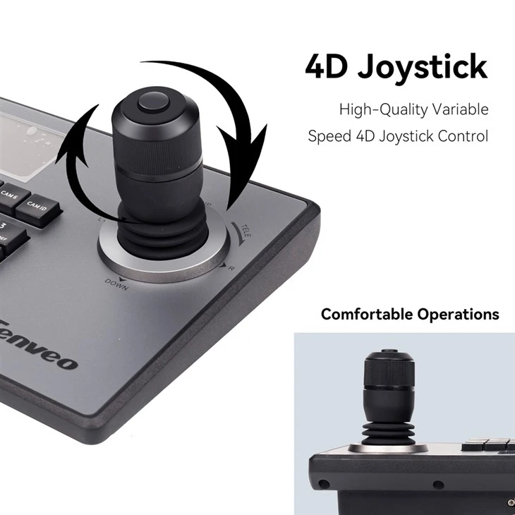 Tenveo KB200 PTZ Controller IP Camera Controller Joystick Support NDI POE